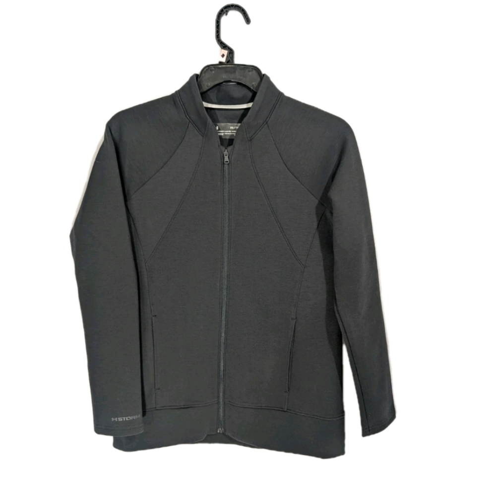 Under Armour Women Golf Jacket New XS Water Repellent Storm Black stretch fitted